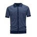 Summer Men's Turn-down Collar T-shirt Casual POPLO Shirt_viptrois.com
