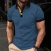 Men's Clothing Daily Casual Men's Short Sleeved Polo Shirt Fashionable 3d Printed Lapel Polo Suit Men's Clothing_viptrois.com