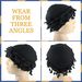 Unisex Men's Tin Lined Pullover Hat Fringe Edge Headscarf Hat Women's Personalized Hair Care Twist Tail Hat_viptrois.com