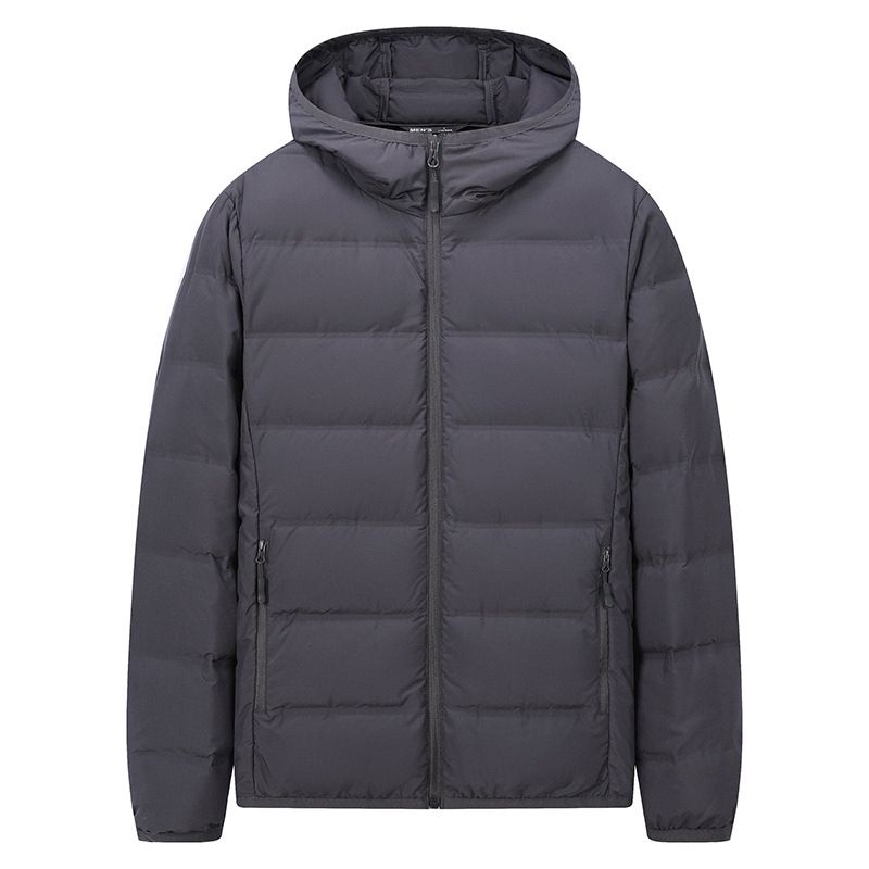 Unisex Winter Quilted Hooded Down Jacket - Lightweight Warm Puffer Coat With High Fill Power 650, Water-Resistant, Fashionable Casual Outerwear_viptrois.com