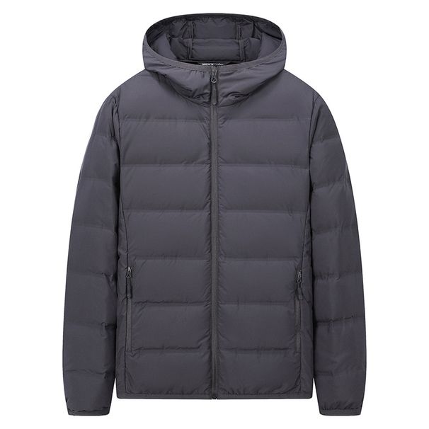 Unisex Winter Quilted Hooded Down Jacket - Lightweight Warm Puffer Coat With High Fill Power 650, Water-Resistant, Fashionable Casual Outerwear_viptrois.com