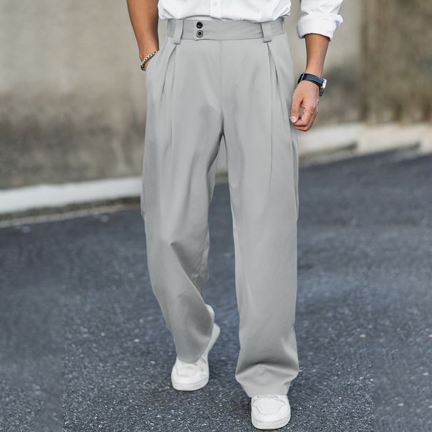 "Men's Wrinkle-Resistant Drape Relaxed Fit Dress Pants - Straight Leg Casual Trousers For Business & Leisure"_viptrois.com