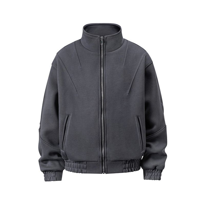 2024 Autumn Winter New Thickened Zipper Cardigan High Street Loose Casual Trendy Brand Men's Sweatshirt Jacket_viptrois.com