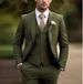 Men's Clothing Handsome Men's Suit Three Piece Suit Solid Color High End Temperament Banquet Business Slim Fashion Suit_viptrois.com