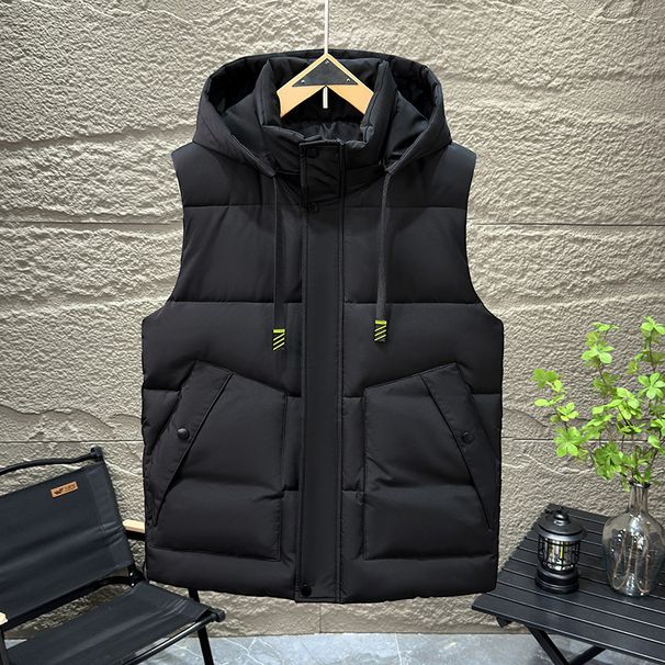 Men’s Quilted Vest – Thickened Winter Cotton Puffer Sleeveless Jacket (Black, Gray, Beige, L-6XL_viptrois.com