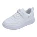 2025 New Style Girls' White Shoes Spring And Autumn Boys' Non Slip Solid Bottom Shoes Thick Bottom Heightening Children's Sports Shoes_viptrois.com
