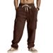 Men's Clothing Men's Heavyweight Corduroy Work Pants Retro Style Multi Pocket Loose Wide Leg Casual Trousers_viptrois.com