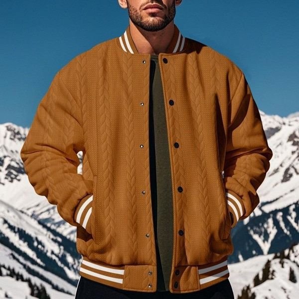 2025 New Designer Autumn Winter Fashion Men Casual Zipper Baseball Jacket Men Sweater Jacket 6 Colors_viptrois.com