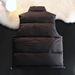 Men's Winter Fleece Vest With Stand Collar, Slim Fit Zip Up Jacket For Casual Outwear, Lightweight Warm Layering Piece_viptrois.com