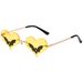 Love Bat Sunglasses - Women's Trendy Metal Frameless Glasses (European & American Party Style, Funny & Personality Design)_viptrois.com