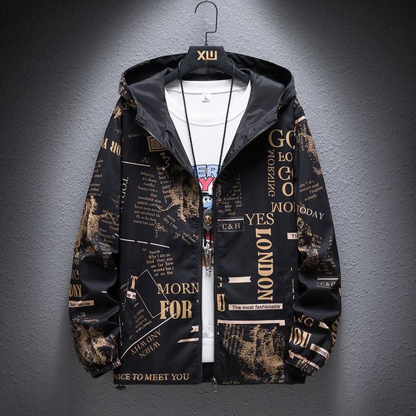 Men's Clothing Large Size Men's Jacket Student Thin Camouflage Double Sided Wear Plus Size Windbreaker Coat Printed Logo_viptrois.com