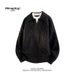2026 Eco-friendly Fabric European And American New Casual Retro Solid Color Sweater Men's Simple Fake Two-piece Lapel Knitted Sweater Top_viptrois.com