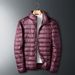 Men's Lightweight Winter Jacket With Stand Collar - Slim Fit, Comfortable, Multi-Pocket, Casual & Commuter Coat In Black, Burgundy, Blue, Navy_viptrois.com