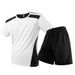 Summer Ice Silk Men's Short Sleeve Set Casual Plus Size Quick Drying Crew Neck T-Shirt And Shorts Thin Men's Clothing_viptrois.com