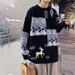 Pure Knitted Autumn Thickened Men Korean Trendy Loose Japanese Winter Ins Hong Kong Style Lazy Sweater Coat_viptrois.com