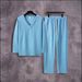 Autumn New Men's Textured Solid Color V Neck Pullover Long Sleeved Trousers Suit_viptrois.com