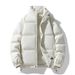 Pure Solid Color Stand Collar Down Cotton For Men And Women 2025 New Winter Thickened Warm Trendy Casual Couple Puffer Jacket_viptrois.com