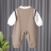 Super Cute And Fashionable Baby Clothes Spring And Autumn College Style Baby Jumpsuit Autumn Clothes Fake Two Piece Gentleman Going Out Clothes Romper_viptrois.com