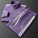 Men's Clothing Light luxury men and women's same style colorful casual sports suit dopamine wear autumn fashion side striped two piece suit handsome_viptrois.com