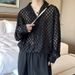 Early Autumn Light Mature Abstinence Niche Design Hollow Long Sleeved Shirt Men's Korean Version Of The Handsome Drape Very Fairy Hairstylist Shirt_viptrois.com