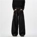 Men's Clothing American Retro Silhouette Black Scimitar Jeans Men Snakeskin Patchwork Pockets Loose Wide Leg Jeans_viptrois.com