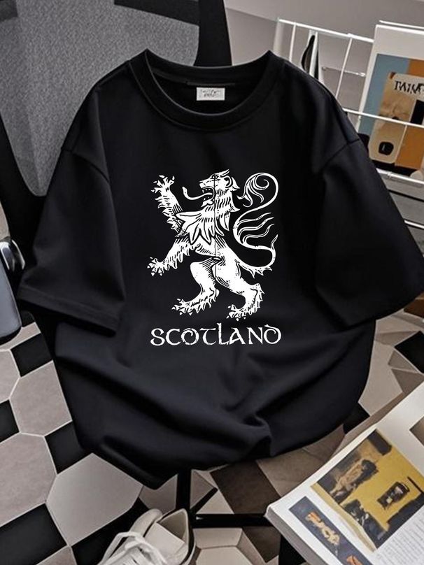 Scotland Scottish Souvenir Crest Rugby Mens Womens Girl T-Shirts Tee Top-SN Casual Summer Breathable Soft Streetwear Comfortable Slightly Unisex_viptrois.com