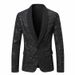Men's Clothing Fashion Shiny Sequin Business Banquet Dress Suit Jacket_viptrois.com