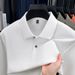 100% Cotton Long Sleeve Polo Shirt T-Shirt Men's Spring And Autumn New Style Turn-Down Collar Solid Color Business_viptrois.com