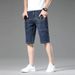 Summer Thi Six-Pocket Deim Shorts Me's Tredy Loose Plus Size Stretchy Six-Poit Versatile Casual Mid-Legth Pats_viptrois.com