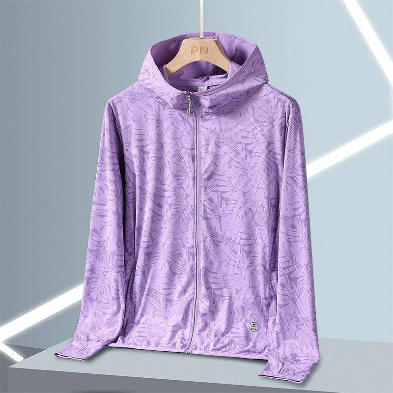 Men's Clothing Maple Leaf Flower High Elastic Breathable Thin UV Protection Outdoor Skin Clothing_viptrois.com