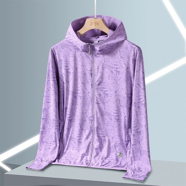 Men's Clothing Maple Leaf Flower High Elastic Breathable Thin UV Protection Outdoor Skin Clothing_viptrois.com