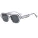 Men's Sunglasses Square Aviator Double Beam Sunglasses Men's Anti Ultraviolet Sunglasses Women's Fashion Retro Large Frame Striped Glasses_viptrois.com