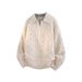 Two Lapel Twist Pullover Sweater Men's Autumn And Winter New Thickened Lazy V-neck Knitted Sweater Loose Top_viptrois.com