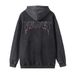 Dark Style Character Print Hoodie Men's High Street Trendy Brand Washed Vintage Distressed Loose Hooded Sweatshirt_viptrois.com