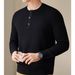 "Men's Henley Collar Knit Sweater – Lightweight Business Casual Pullover For Autumn & Winter"_viptrois.com