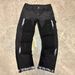 Men's Clothing Men's Denim Cargo Pants, European And American Fashion, Popular On Instagram Style, Stretch Patch Denim Layered Flared Pants 02_viptrois.com