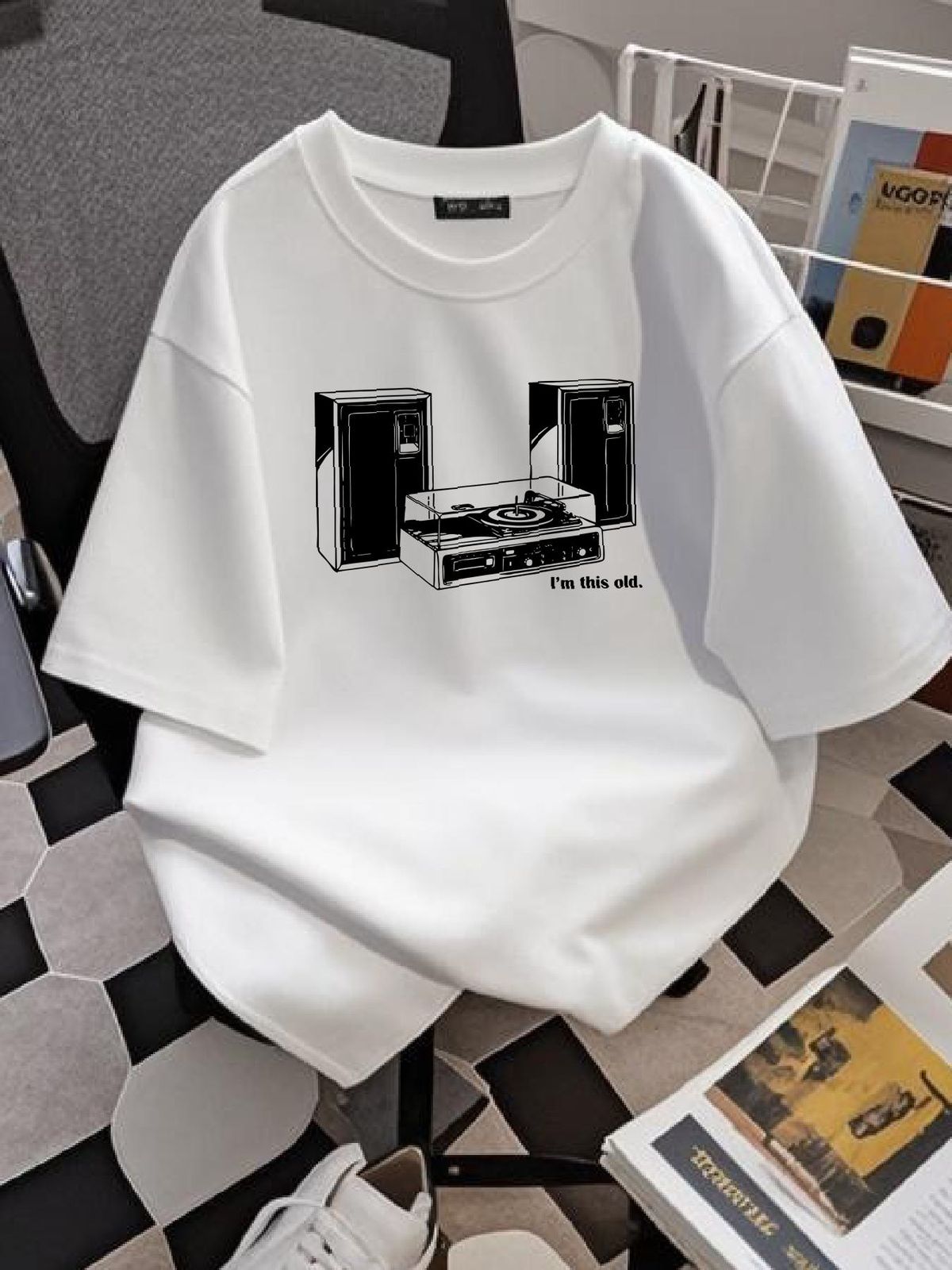 I'M This Old T Shirt Funny Record Nerd For Husband Dad Turntable Player 45s Lps Rare Northern Soul I Love Vinyl Fashion Breathable Homme Casual_viptrois.com