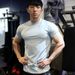 Summer New Slim Fit Sports Cotton Short Sleeved Running Stretch Fitness Show Muscle Men's Round Neck T-shirt_viptrois.com