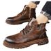 European Warm Series Martin Boots Trendy Casual Versatile Warm Work Non-Slip Wear-Resistant Fashion Sports Men's Shoes_viptrois.com