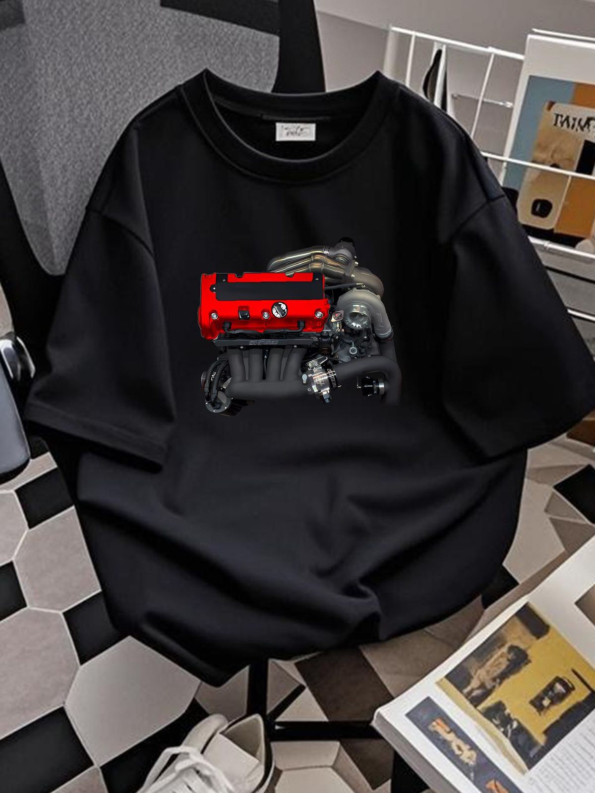 DC5 K20A Type R RSX K20 Type S K24 K Series Turbo Manifold Header Kit T Shirt Stretched Stylish Designer Clothes Top For Everyday Wear Casual_viptrois.com