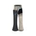 men's and women's urban RO style splicing coated micro-flare stacked wax pants for men and women same style heavy trendy jeans_viptrois.com