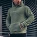 Men's Clothing Sweatshirt Solid Color Coat Autumn And Winter New Hooded Top Plush Sweatshirt_viptrois.com