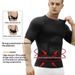 Loom 140D Nylon Men's Shapewear Body Shaper Waist Trainer Chest Binder Slimming Short Sleeve Seamless 001Y Tight Shaping_viptrois.com