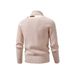 Men's Scarf Collar Knit Sweater - Oversized V-Neck Pullover In White, Gray, Black, Light Pink, Red (M-4xl)_viptrois.com