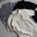 Men's Clothing Polo Collar Short Sleeved Twisted Knit Sweater New Spring And Summer Retro Texture Light Mature Style Black Ribbed Simple Top_viptrois.com