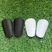 Mini Football Shin Guards 2-Pack (Black & White) - Small Size 8x5cm & 10x6cm - Lightweight Protective Gear For Youth & Kids Soccer Training_viptrois.com