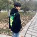 New grape tennis hooded thick hoodie with men's spring and autumn pattern design, loose fit hoodie jacket top_viptrois.com