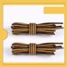 Shoe Accessories 3MM fine two color woven yellow boots Martin boots kick resistant yellow brown round shoelace rope a pair_viptrois.com
