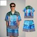 Holiday Style Cuban Collar Shirt Suit For Men, Niche Fashion Brand, High End Shirt And Shorts Outfit_viptrois.com