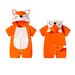 Summer New Style Baby Cute Short Sleeved Hooded Baby Romper Little Fox Shape One Piece Romper Crawling Clothes_viptrois.com